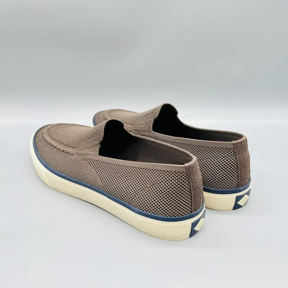 Sperry Shoes Mens 10 Brown Knit Mesh Fly Bridge Slip On Casual Sneakers Comfort